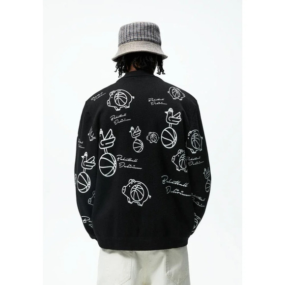 Zara basketball Rooster Knit Shacket jacket Size XL - Picture 2 of 6